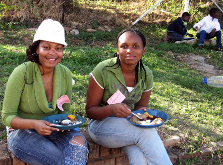 Sibitiwe Hanna Pereira with a coworker