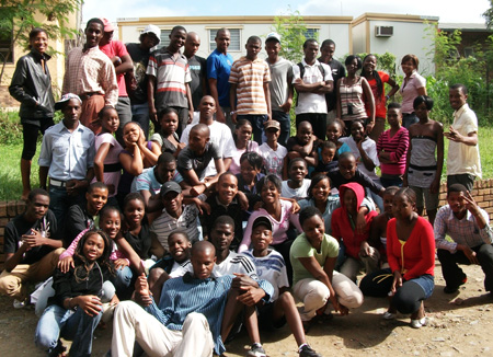 The young people enjoy being together