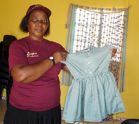 Busi Vilakazi with school uniform