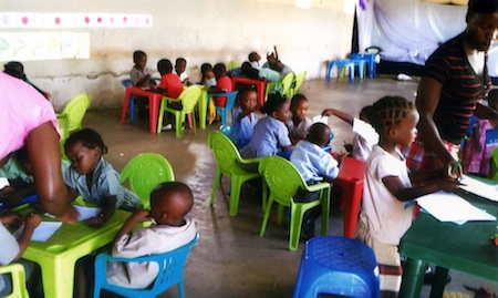 Pre-school children at the Mahlabaneni Development Project